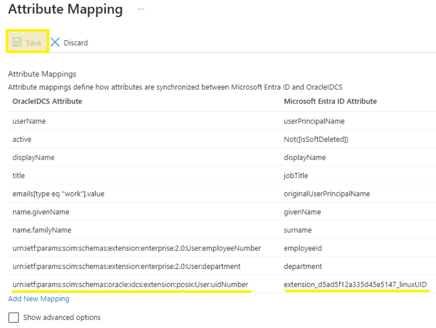 Save user attributes