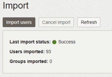 Import Users Interface