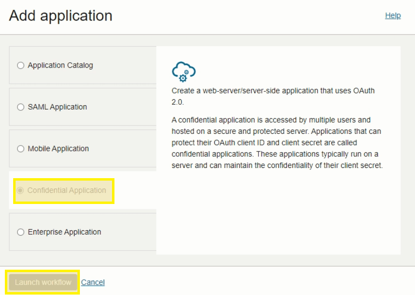 Confidential Application Selection