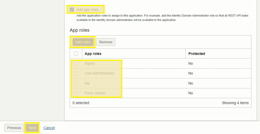 App Roles Configuration