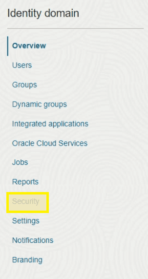 Security selection interface