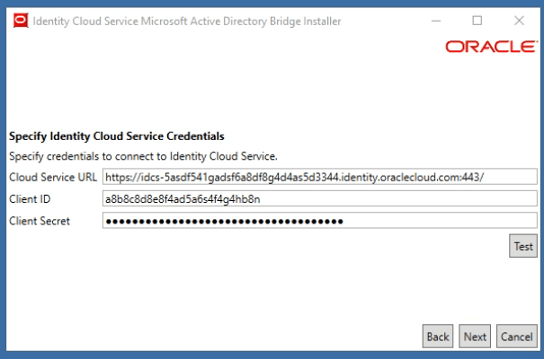 Configuration Credentials