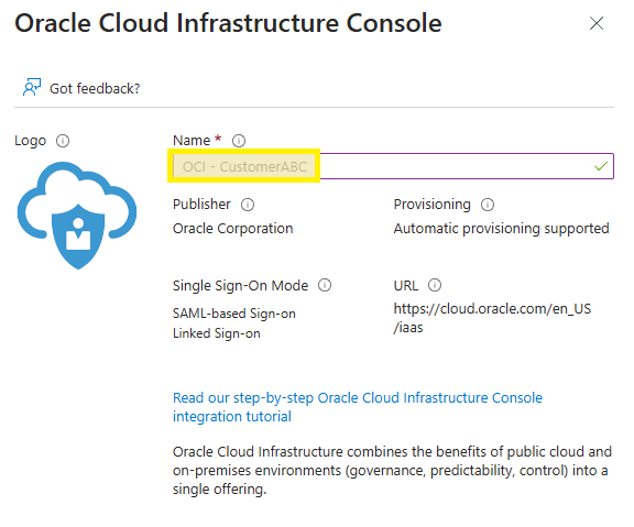 Configure Application Name