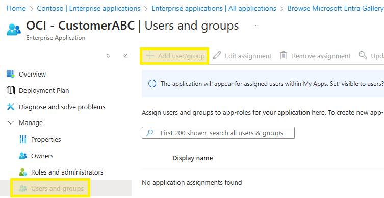 Assign Users and Groups