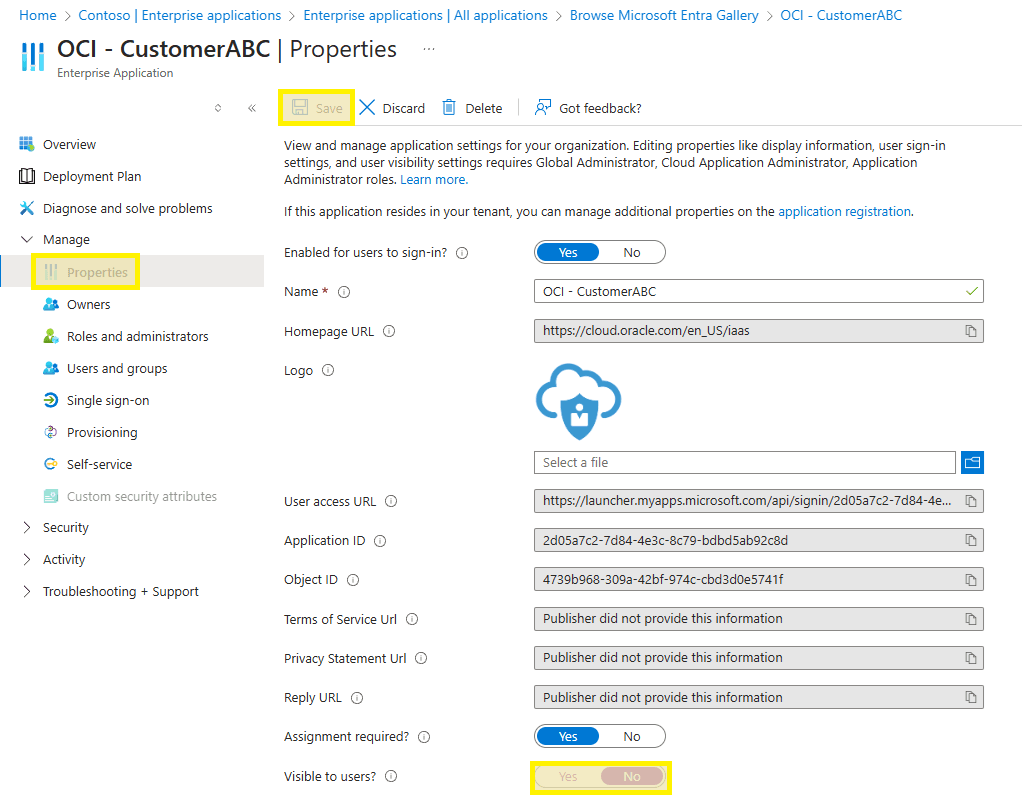 Adjust Application Visibility