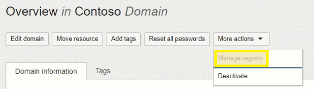 Region Management Options