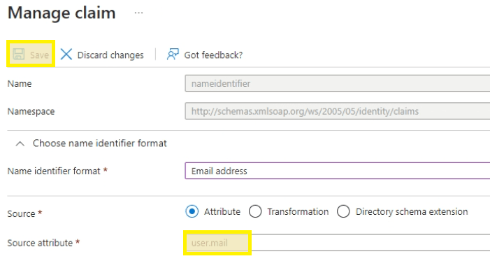 Source Attribute Configuration