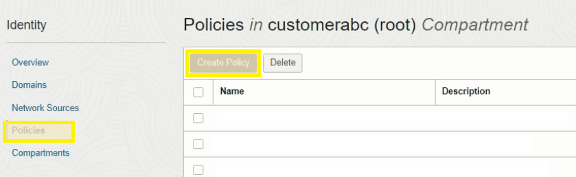 Create Policy
