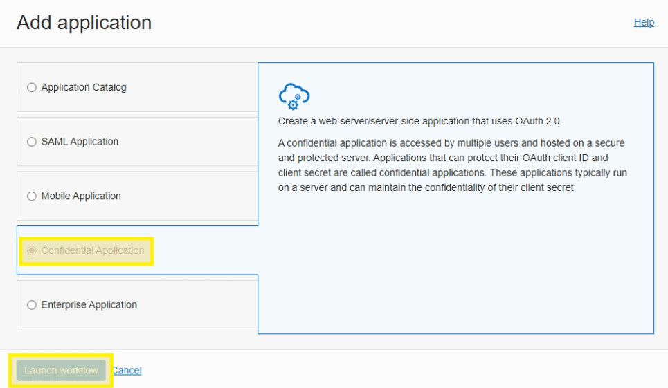 Confidential Application Selection