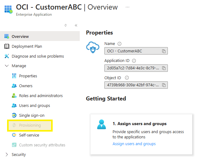 Provisioning Get Started