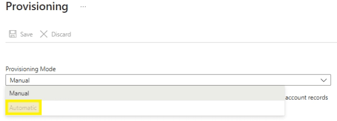 Automatic Provisioning